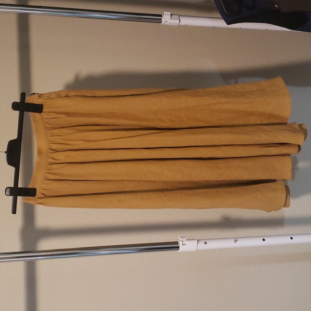Brand New Cottagecore flowy Sand Linen circle Skirt with pockets s…